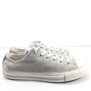 Converse AllStar Youth Silver Glitter Sparkle Shoe